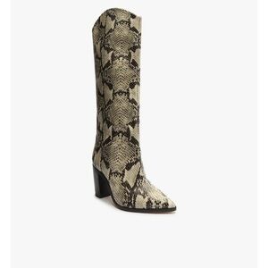 SCHUTZ Maryana Snakeskin Block Boots